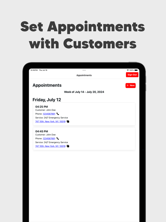 Homefront - Home Service CRM iPad screenshot 1 - Business app