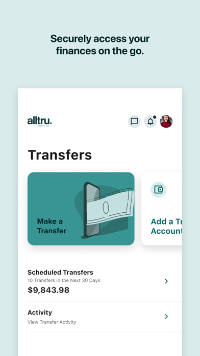 Alltru Credit Union iPhone screenshot