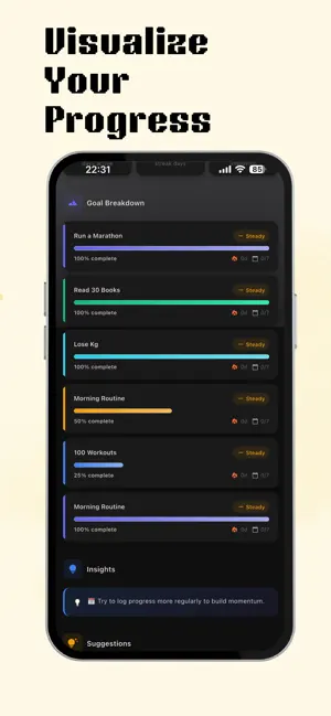 Peakr - Goal Tracker screenshot 3