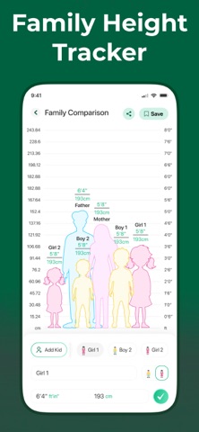 Height Comparison: CM & Feet iPhone screenshot
