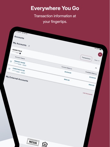 NCFCU iPad screenshot