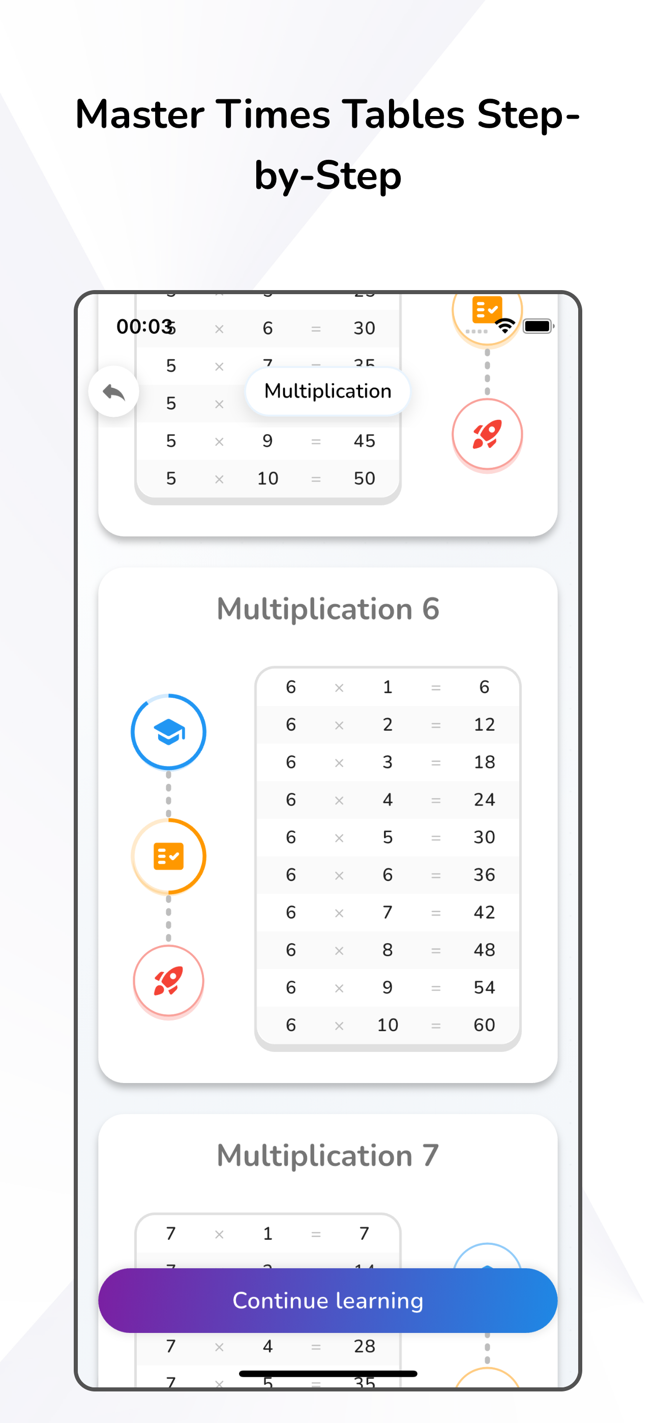 Smart Multiplication Tables screenshot 5