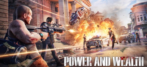 Mafia City: War of Underworld - Experience the intense street battles and cinematic explosions, showcasing the real-time strategy and action-packed combat sequences.