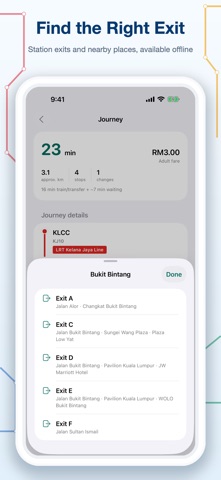 Kuala Lumpur MRT LRT Offline iPhone screenshot