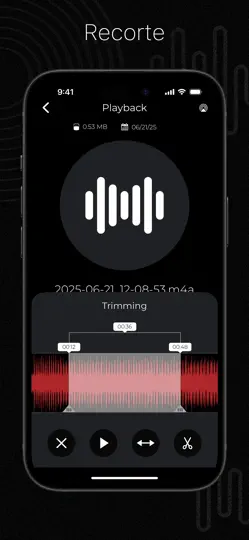 Captura de pantalla de Grabador De Audio Y Editor en iPhone 5
