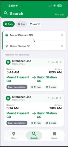 Transit Scanner iPhone screenshot