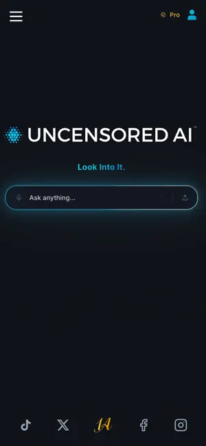 Uncensored AI iPhone screenshot 1