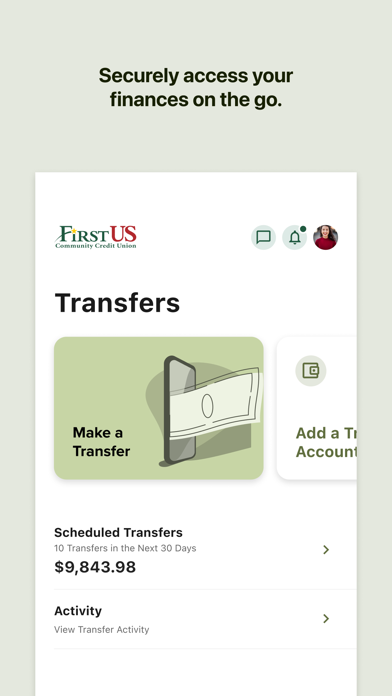 Screenshot 2 of First U.S. Mobile Banking App