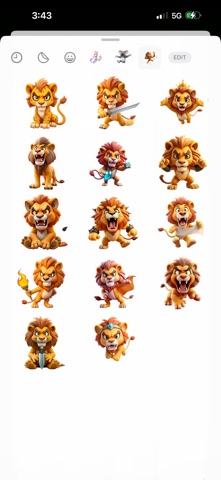 Super Fierce Lion Stickers screenshot