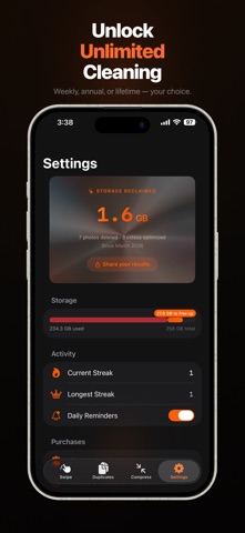 Cura: Photo Cleaner & Storage iPhone screenshot