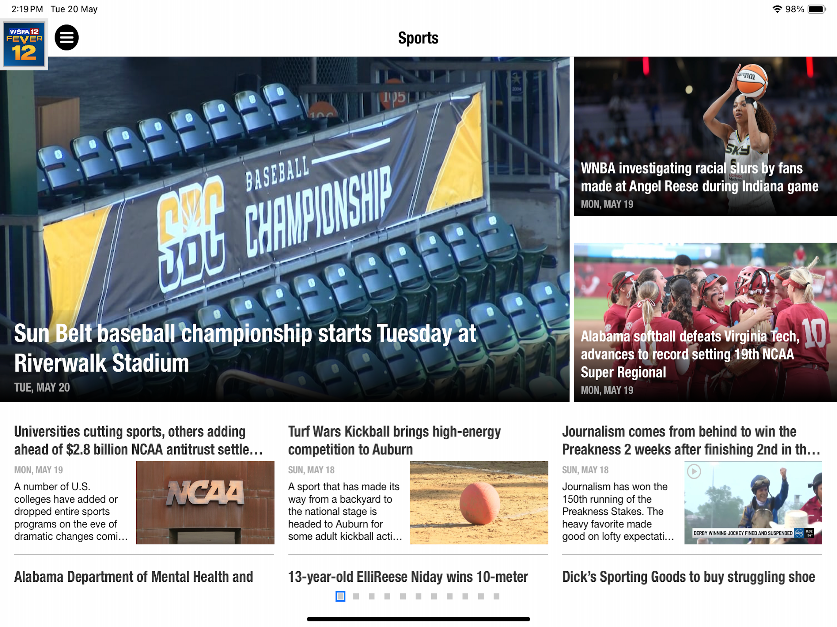 WSFA Fever 12 Sports