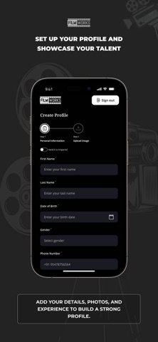 Filmworks Casting India iPhone screenshot