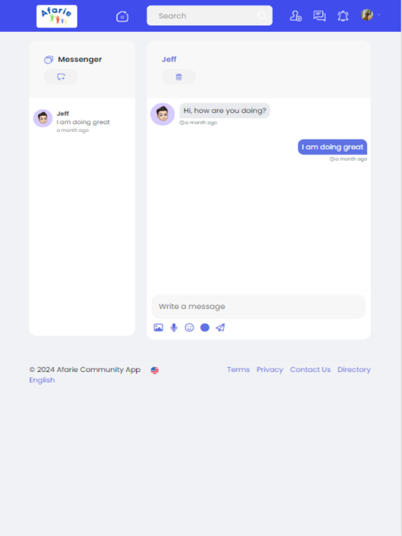 Afarie iPad screenshot 7 - Social Networking app