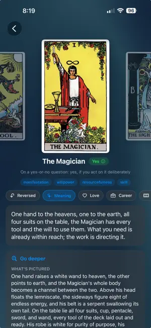 Rooted: Tarot & Journal screenshot 1