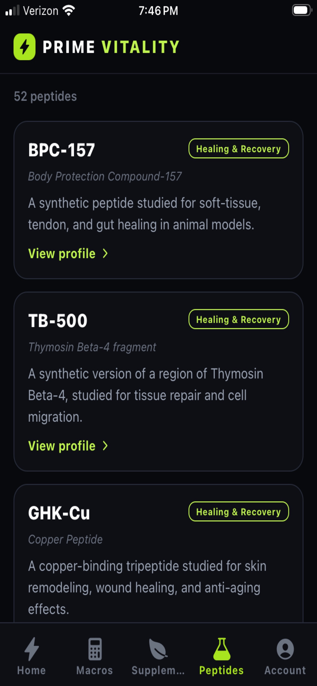 Screenshot 3 of Prime Vitality