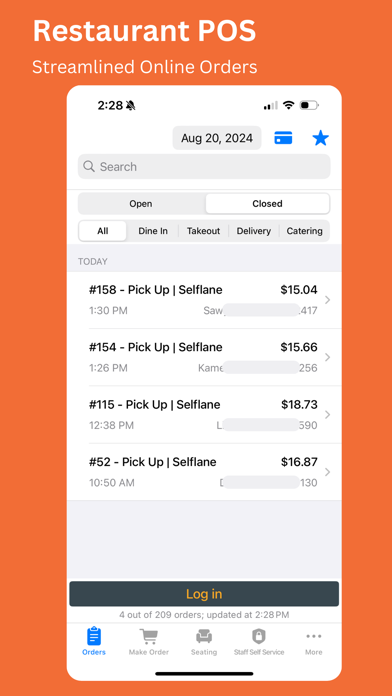 Selflane POS Screenshot
