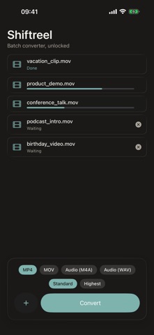 Shiftreel iPhone screenshot