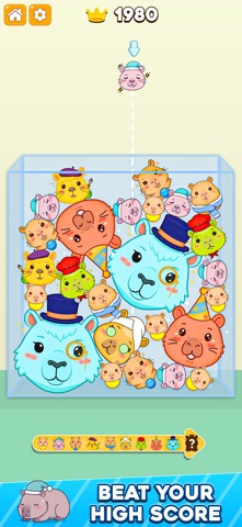 Capybara Merge – Drop Puzzle Screenshot 2 of 4