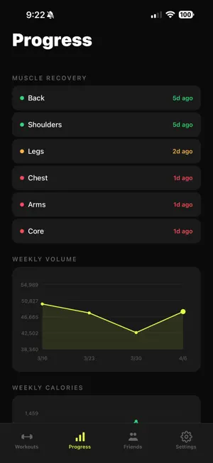 Sculpt Workout Tracker screenshot 3