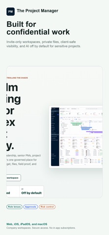 Project Manager: Dashboard screenshot