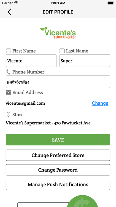 Vicente's Supermarket Rewards Screenshot