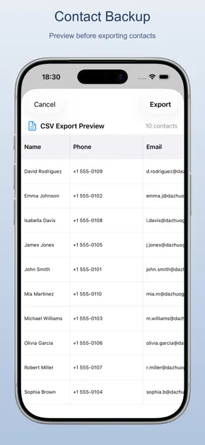 Contact Backup:Import & Export screenshot 3