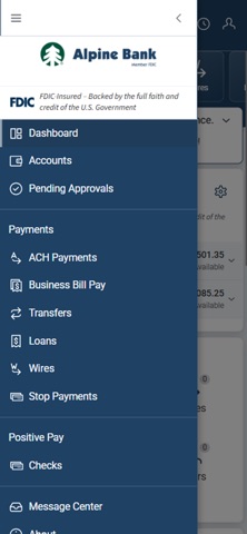 Alpine Mobile - Treasury Mgmt Screenshot 2 of 3
