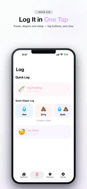 BabyLog - Newborn Tracker screenshot 1