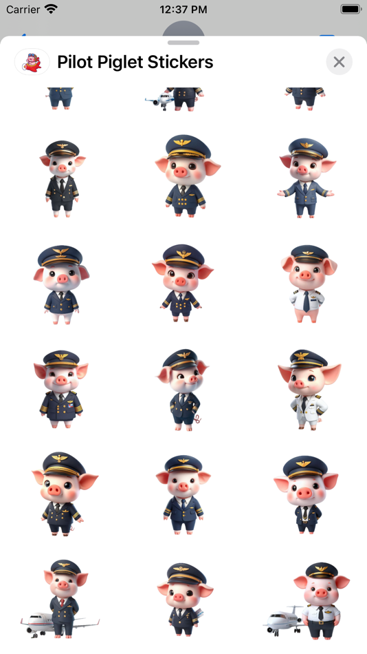 #3. Pilot Piglet Stickers (iOS) 게시자: Paul Scott