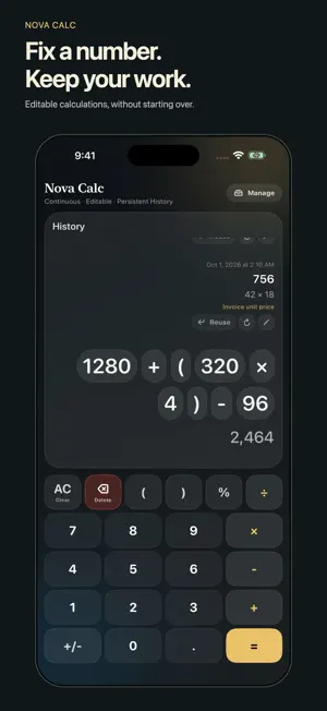 Nova Calc: History Calculator screenshot 1