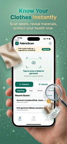 FabricScan: Clothing Scanner iPhone screenshot