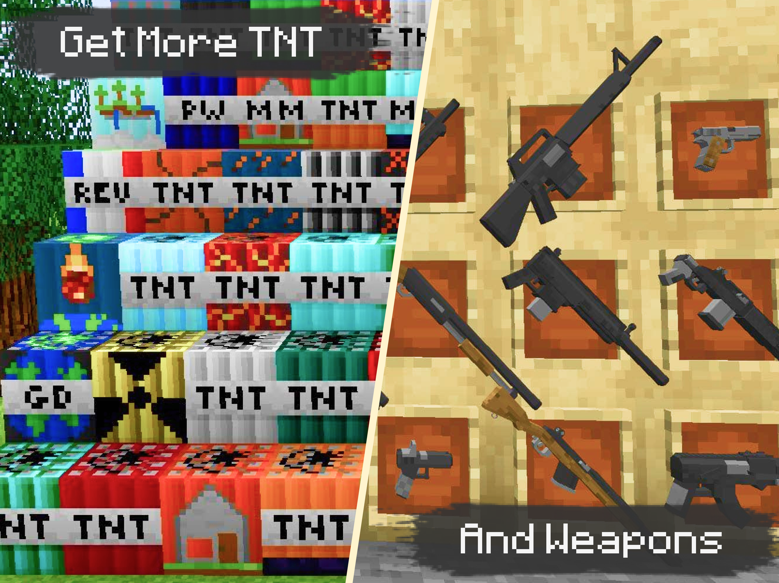 Guns & TNT Mods for Minecraft
