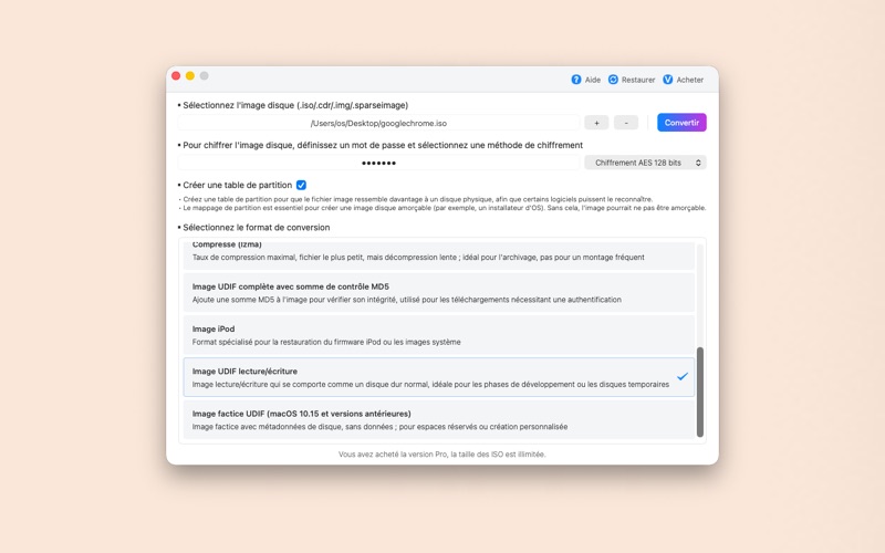 Screenshot #3 pour Convert ISO to DMG Pro