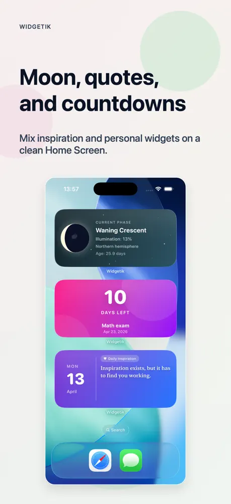 Widgetik 桌面小组件应用截图