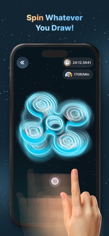 Finger Spinner: Neon Glow Art screenshot