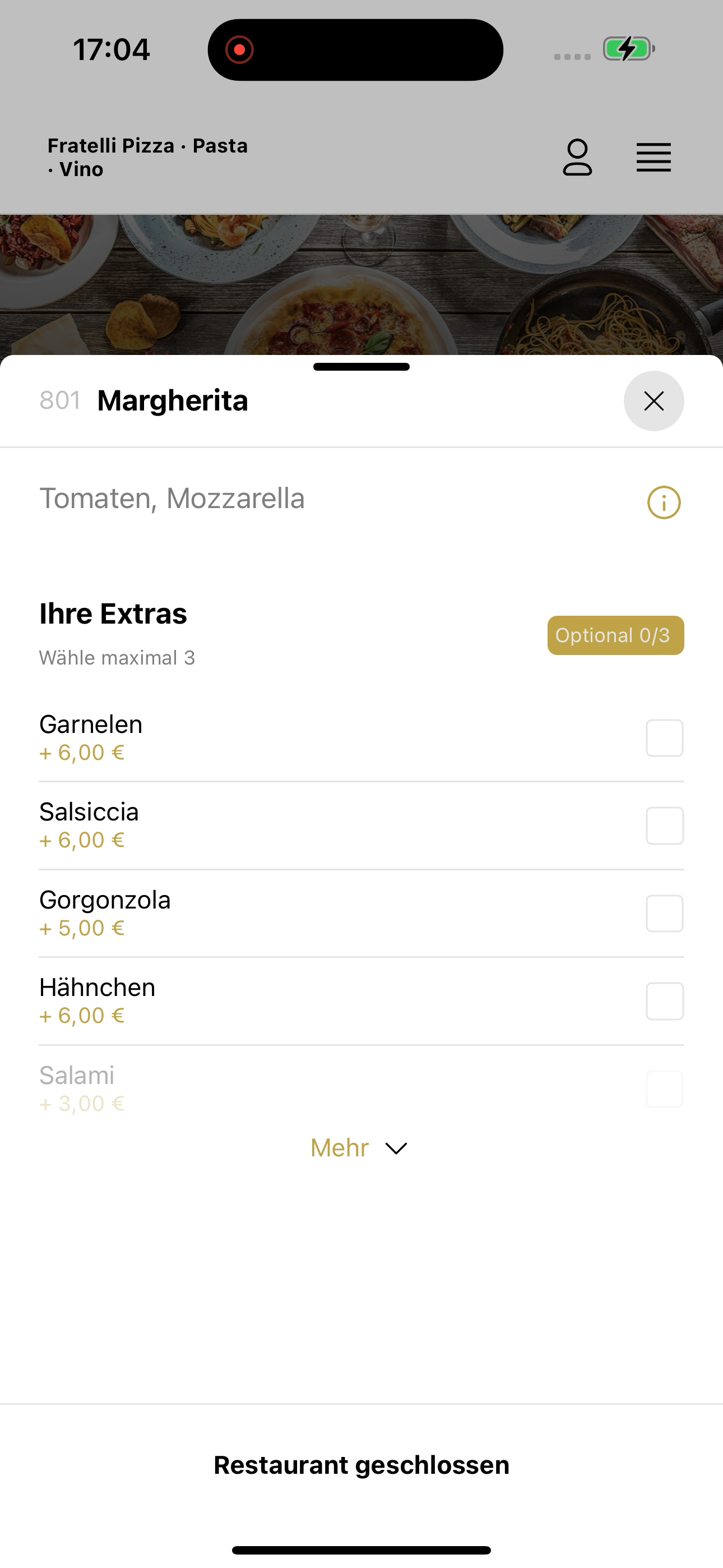 Fratelli Pizza · Pasta · Vino screenshot 8