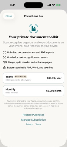 PocketLens: PDF Scanner Screenshot 3 of 3