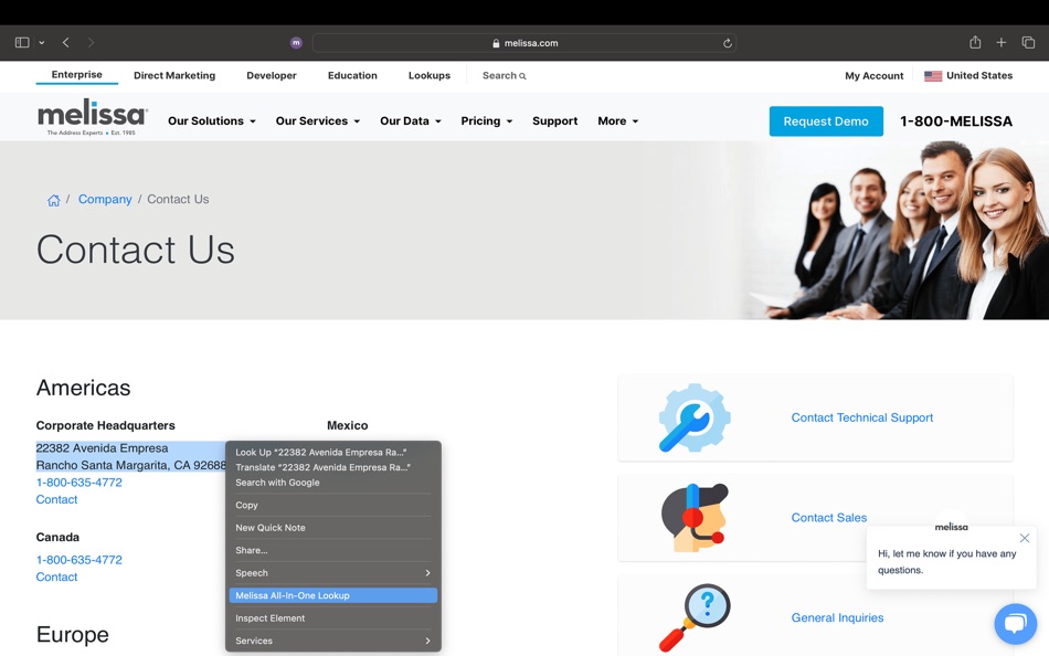 #1. Melissa All-In-One Lookups Ext (macOS) 由: Melissa Data Corporation