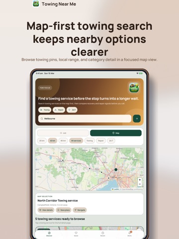 Towing Near Me iPad screenshot