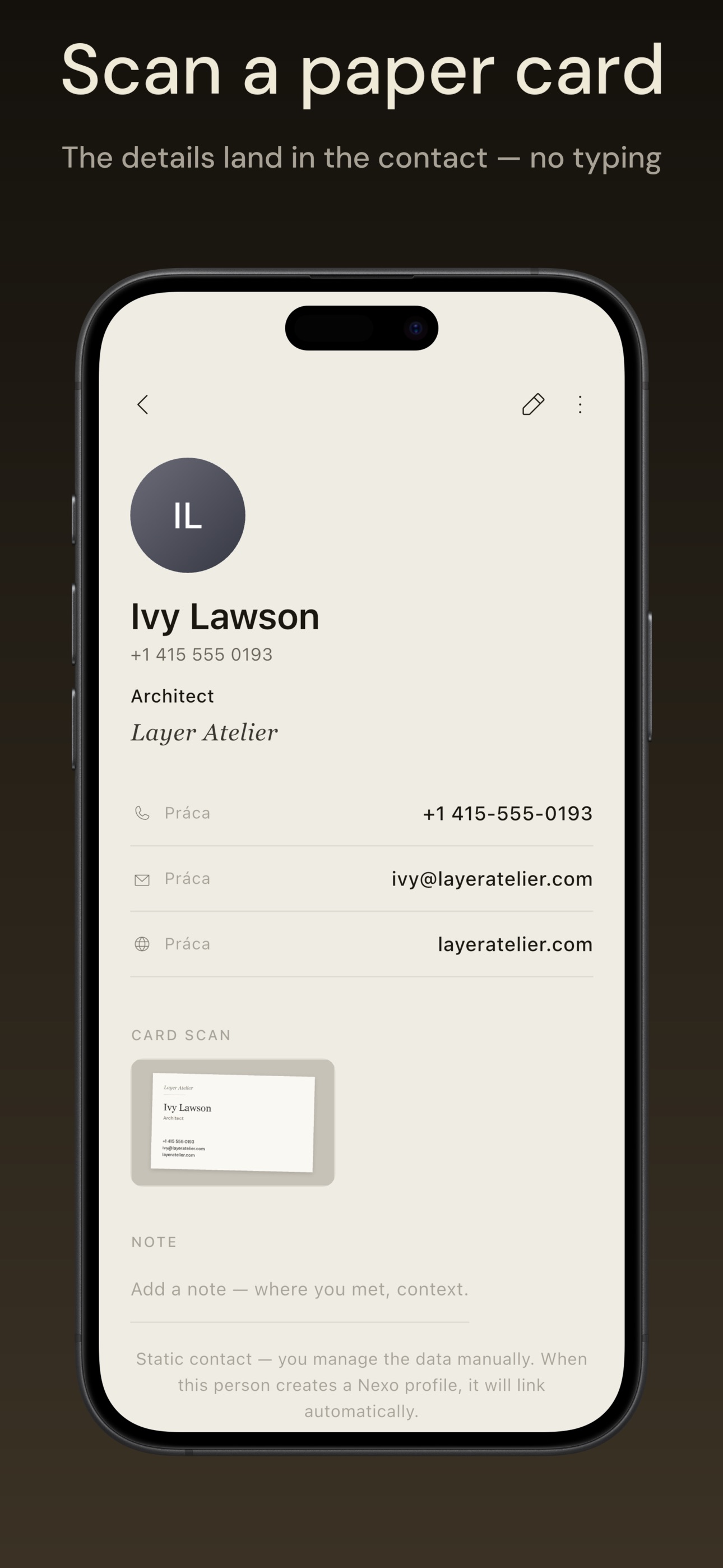 Screenshot 2 of Nexo: Contacts & Business Card