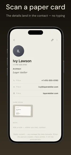 Nexo: Contacts & Business Card screenshot 2