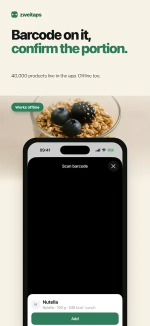 zweitaps: Calorie Counter screenshot 4
