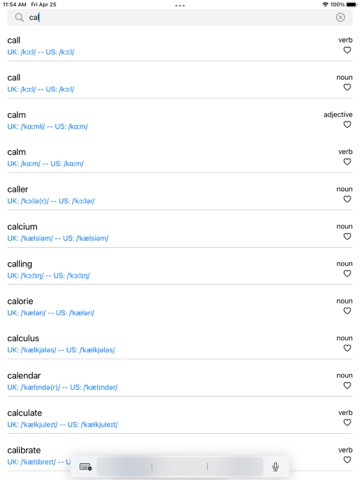 Dictionary Academic iPad screenshot