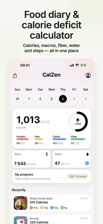 CalZen AI Food Calorie Counter: Screenshot 2 von 10