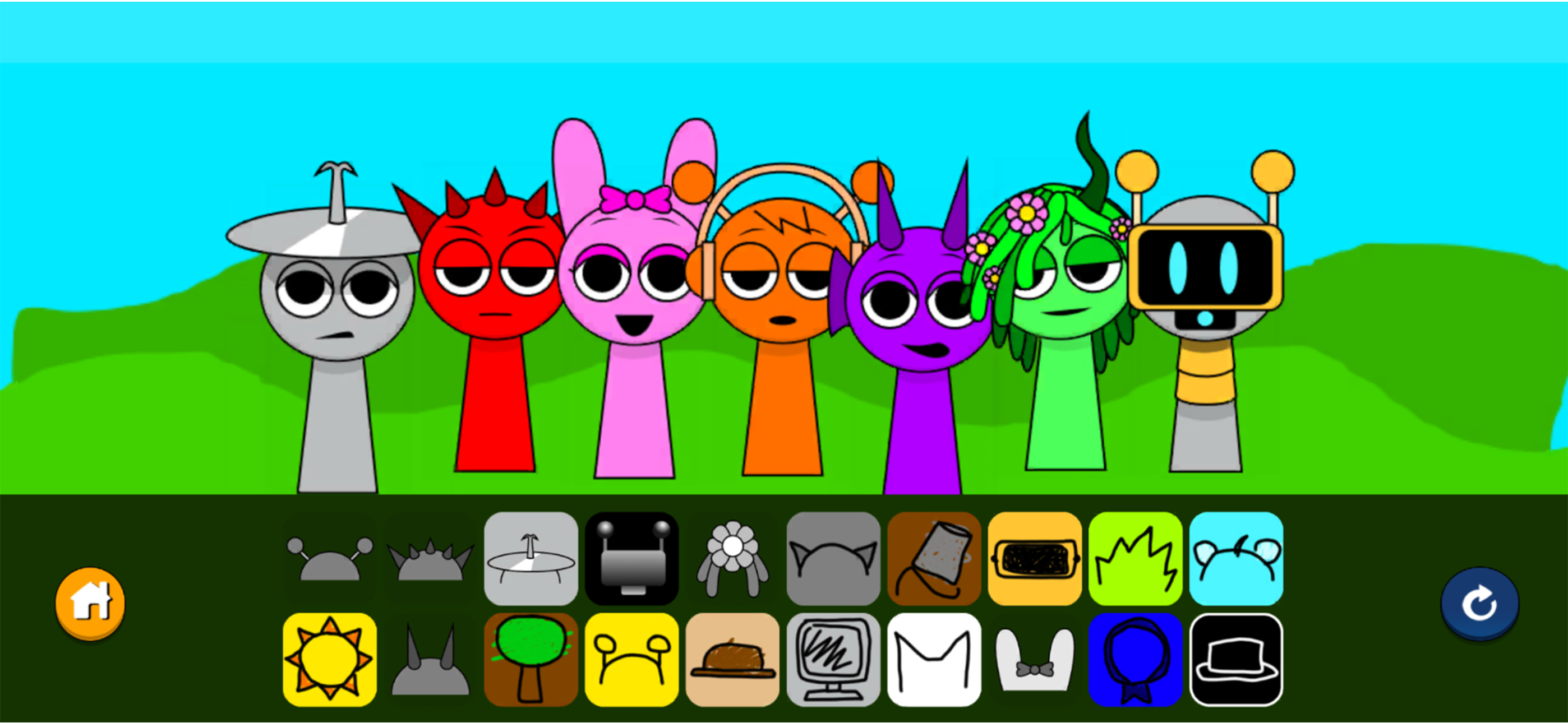 Sprunki Life Sim Cute vs Scary