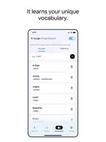 Google AI Edge Eloquent iPad screenshot
