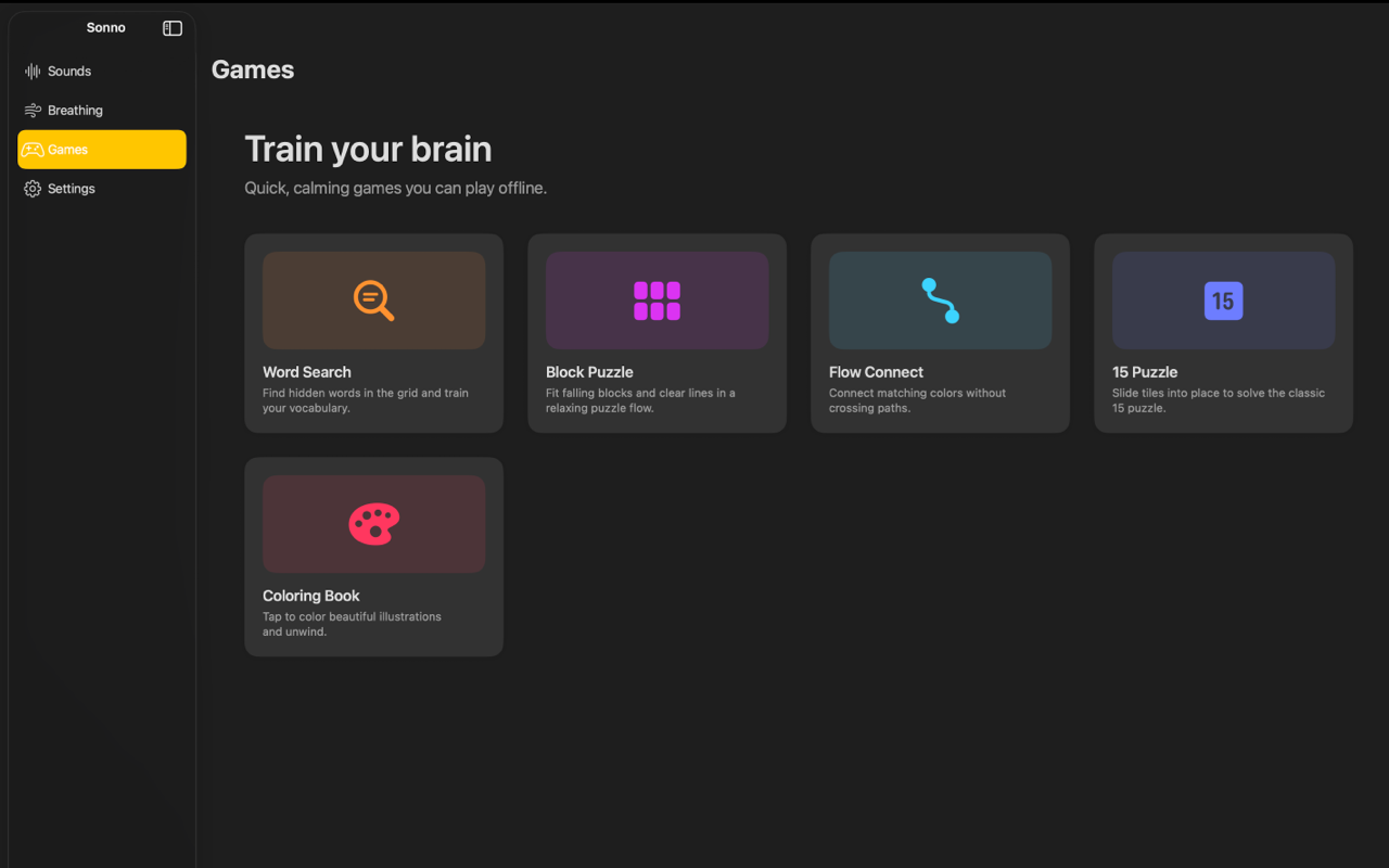 Sonno: Relaxing Sounds & Games screenshot 11