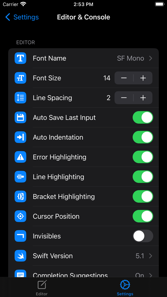 #10. Swifty Compiler: Swift IDE (iOS) Podle: Hassan Taleb