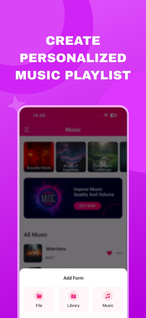 MeloZen: Vibe Your Music - This tool enables users to craft bespoke relaxation experiences by importing files and building custom playlists from diverse sources.