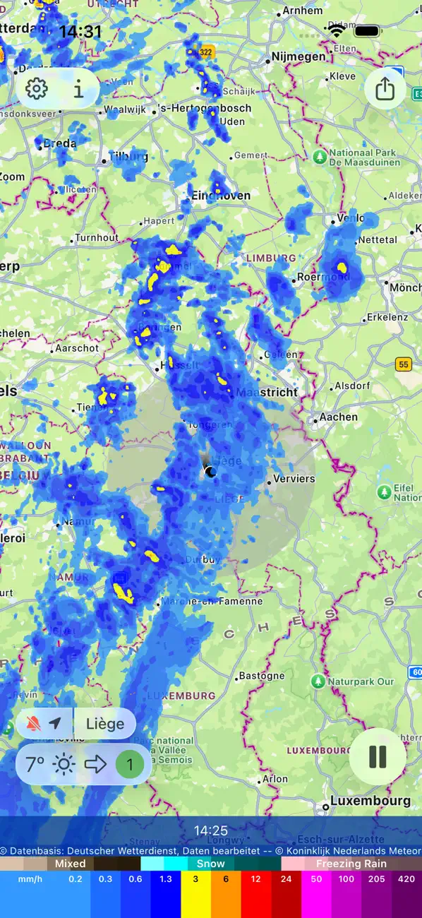 Screenshot #3 pour Alerte Pluie - Radar Météo